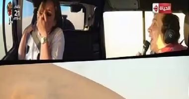 فيديو.. ريم البارودى تتوسل لسائق سيارة هانى فى الألغام بسبب زيادة السرعة
