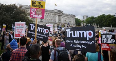 انطلاق المظاهرات فى لندن اعتراضا على زيارة ترامب