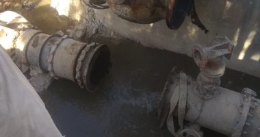 عودة مياه الشرب لمدينة أبو صوير بالإسماعيلية عقب اصلاح كسر خط 12 بوصة 