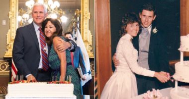 صور.. نائب الرئيس الأمريكى يحتفل بمرور 34 عاما على زواجه