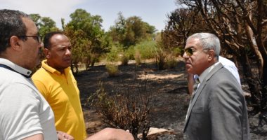 محافظ أسوان يحيل المسئولين عن الحديقة الدولية للنيابة بعد حريق أمس (صور)