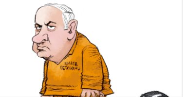 كاريكاتير.. مجلة أمريكية تسخر من رئيس وزراء إسرائيل لمواجهته قضايا فساد
