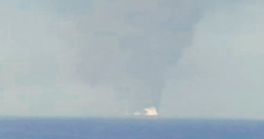 الصورة الأولى لناقلة نفط مشتعلة بعد تعرضها لهجوم فى بحر عمان