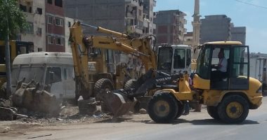حملات يومية لمواجهة ظاهرة الإشغالات والتعدى على الطريق العام شرق الإسكندرية