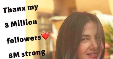 دنيا سمير غانم تحتفل بوصول أعداد متابعيها على "إنستجرام" إلى 8 مليون 