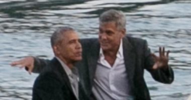 شاهد جورج كلونى مع باراك أوباما فى نزهة بالقارب بحيرة كومو بإيطاليا