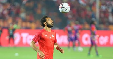 محمد صلاح يشارك فى مران المنتخب كاملا وكوكا يكتفى بالمشى