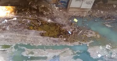 غرق شارع حشاد فى عزبة النخل بمياه الصرف الصحى