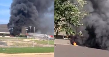 فيديو.. مصرع عشرة فى تحطم طائرة صغيرة فى مطار بولاية تكساس الأمريكية
