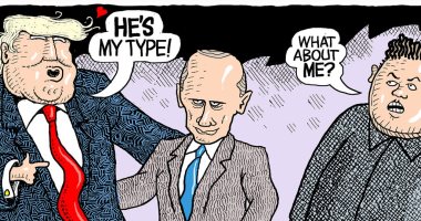 فلاديمير بوتين "النوع المفضل" لترامب فى كاريكاتير USA Today