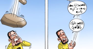 الكوارث تتوالى على رءوس الإخوان فى كاريكاتير "اليوم السابع"