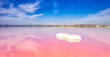 بحيرة توريفايجا ذات اللون الوردى الخلاب تحفة كونية على أرض إسبانيا - صور
