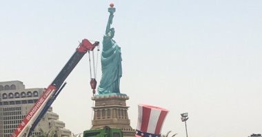 صور.. تعرف على حقيقة بناء تمثال الحرية على واجهة كورنيش الحمراء فى جدة