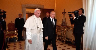 صور.. البابا فرنسيس يستقبل الرئيس الروسى فلاديمير بوتين
