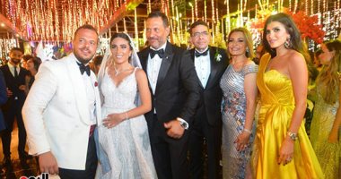 نجوم الفن والإعلام والمجتمع فى حفل زفاف ابن الفنان ماجد المصرى