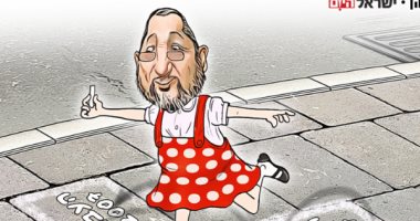 كاريكاتير إسرائيلى : ايهود بارك مراهق سياسياً بعد عودته للحياة السياسية من جديد