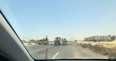 صور.. الانتهاء من إصلاح المنخفض بطريق الساحل الشمالي بمنطقة سيدي عبد الرحمن
