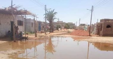 المياه الجوفية تغرق شوارع قرية عمرو بن العاص بأسوان