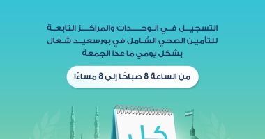 منظومة التأمين الصحى الشامل: التسجيل يوميا بالوحدات ببورسعيد عدا الجمعة