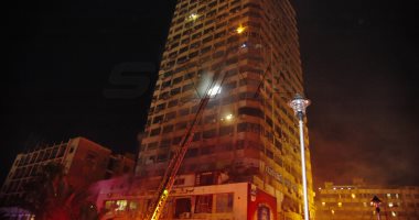 فيديو.. السيطرة على حريق هائل فى برج دمشق بـ"البحصة" السورية وإصابة 5 باختناق