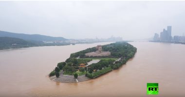 شاهد.. غرق جزيرة وتمثال "ماو تسى تونج" العملاق فى الصين