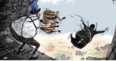 كاريكاتير الصحف السعودية.. السياسات الإيرانية "انتحار"