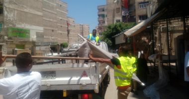 صور.. حملة إزالة مكبرة و إغلاق المحلات المخالفة غرب الأسكندرية 