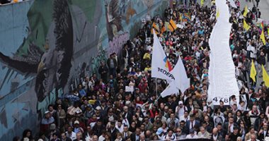 مظاهرات احتجاج على قتل نشطاء اجتماعيين فى العاصمة الكولومبية بوجوتا 