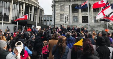احتجاج فى نيوزيلندا على إبعاد أطفال السكان الأصليين عن ذويهم