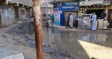 استمرار معاناة أهالى قرية شنشور مع مياه الصرف الصحى