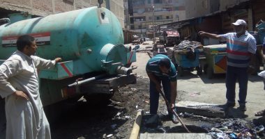 رئيس مدينة المحلة يتفقد سوق الششتاوى ومصنع تدوير القمامة ويوجه برفع الإشغالات