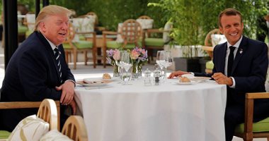 ماكرون وترامب يتناولان الغذاء قبل بدء أعمال قمة مجموعة الدول السبع “G7”