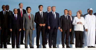 الرئيس السيسى يشارك فى الصورة التذكارية لقادة  G7