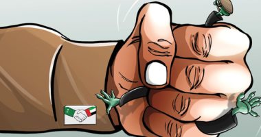كاريكاتير الصحف السعودية .. السعودية والإمارت يد واحدة تقبض على الإرهاب 
