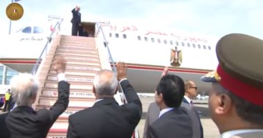 شاهد.. لقطات من مغادرة الرئيس السيسى لليابان ووصوله إلى الكويت