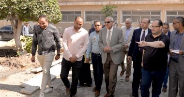 رئيس جامعة المنصورة يتفقد مبانى المدن الجامعية استعدادا للعام الدراسى الجديد