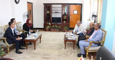 رئيس جامعة أسوان يلتقى مدير المركز الثقافى الكورى بالقاهرة