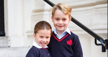 شاهد.. الأمير جورج والأميرة شارلوت قبل الذهاب للمدرسة بأول أيام الدراسة