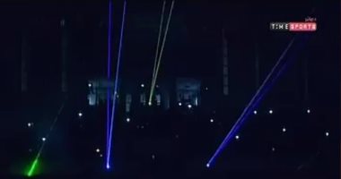 فيديو.. الليزر الألعاب النارية تزين حفل افتتاح كاس العالم لناشئات الطائرة