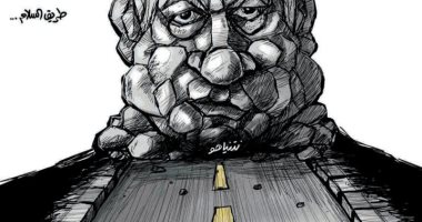 كاريكاتير الصحف السعودية.. نتنياهو يقف فى وجه سلام المنطقة