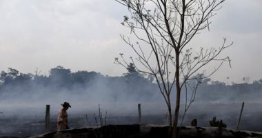 رجال الإطفاء يحاصرون حرائق غابات الأمازون فى البرازيل 