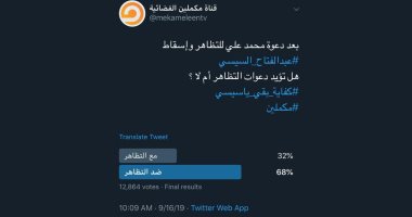 فضحية إعلام الإخوان.. مكملين تجرى استطلاع رأى عن التظاهر وتحذفه بعد رفض 70%