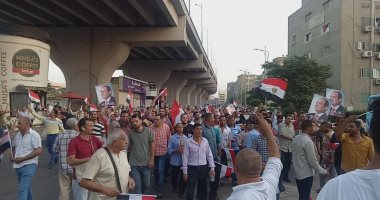 مسيرات حاشدة بمحيط ستاد القاهرة لدعم الدولة.. وهتافات ضد دعاة الفوضى.. صور