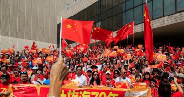 مظاهرات مؤيدة للصين فى هونج كونج