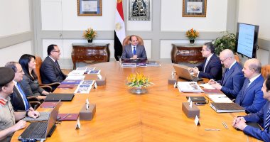 السيسي يطلع على الموقف التنفيذى للمتحف المصرى الكبير وتطوير القاهرة الخديوية
