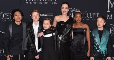 أنجلينا جولى تصطحب أبنائها في العرض الأول لفيلمها Maleficent  