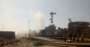 السيطرة على حريق بجرار قطار القاهرة دمياط السريع أثناء دخوله محطة كفر البطيخ