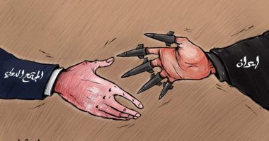 كاريكاتير الصحف الإماراتية.. إيران تهدد سلام المجتمع الدولى بصواريخها النووية