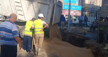 انتهاء إصلاح خط المياه بشارع جامعة الدول العربية وإعادة الخدمة لـ 8 مناطق