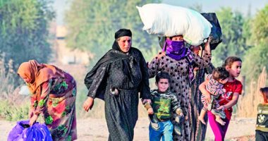 السوريون يفرون من العدوان التركى شمالى البلاد